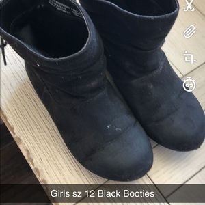 Girls Black Booties